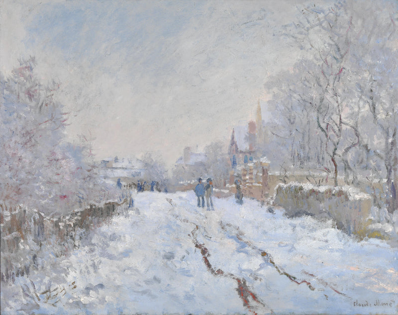 Calle bajo la nieve en Argenteuil W352 - Claude Monet