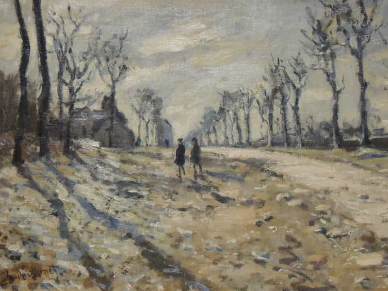 Nieve al atardecer - Claude Monet