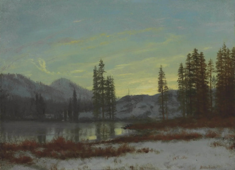 Nieve en las Montañas Rocosas - Albert Bierstadt