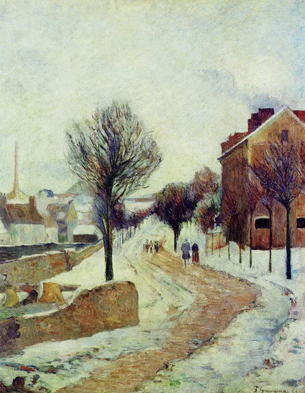 Nieve en la periferia - Paul Gauguin
