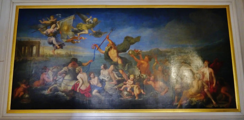 Neptuno ofreciendo sus riquezas a Francia. Alegoría a Luis XIV - Pierre Mignard