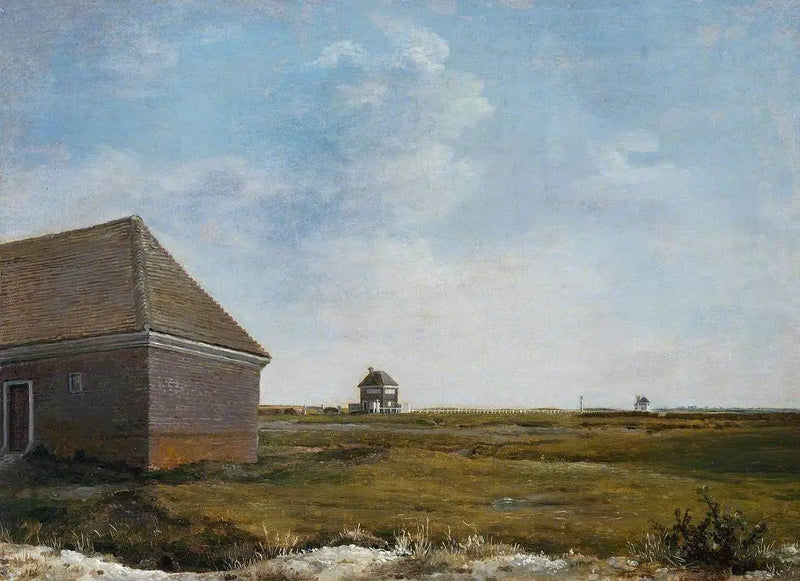 Newmarket Heath, con una casa en renovación - George Stubbs