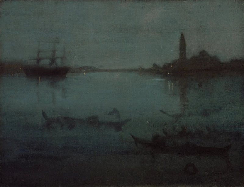Nocturno en azul y plata: La laguna, Venecia - James Abbott McNeill Whistler
