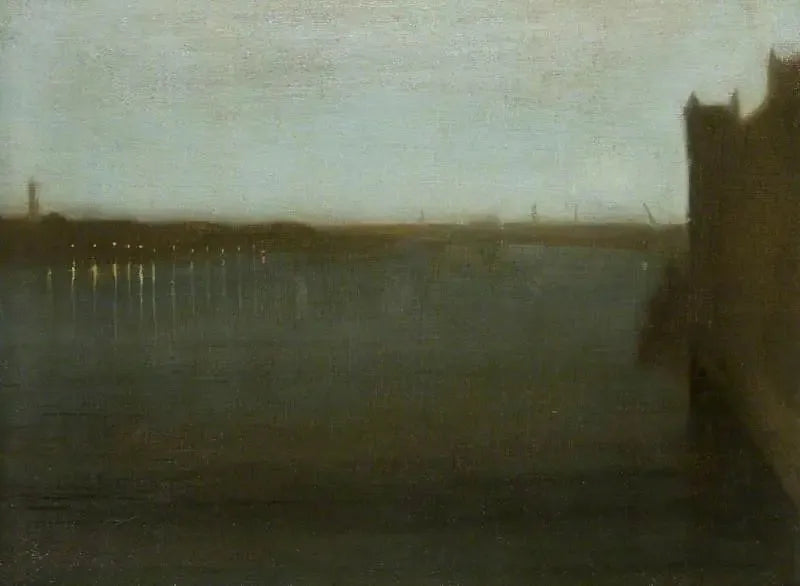 Nocturno: Gris y Oro, Puente de Westminster - James Abbott McNeill Whistler