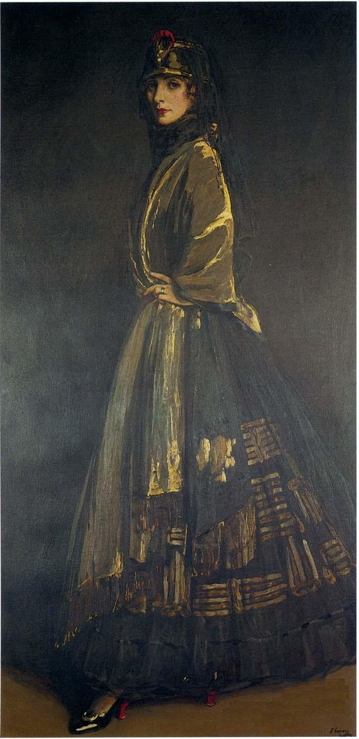 Avellana en negro y dorado - John Lavery