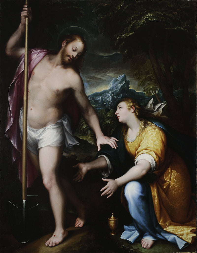 « Noli me tangere » – El Cristo resucitado apareciendo a María Magdalena (Juan 20:14-17) - Denis Calvaert