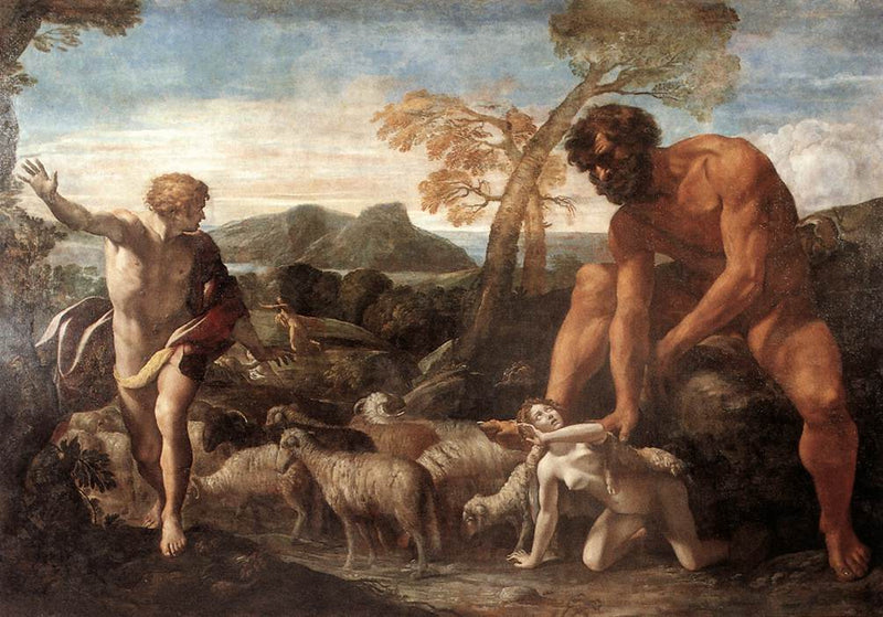 Norandino y Lucina descubiertos por el Ogro - Giovanni Lanfranco