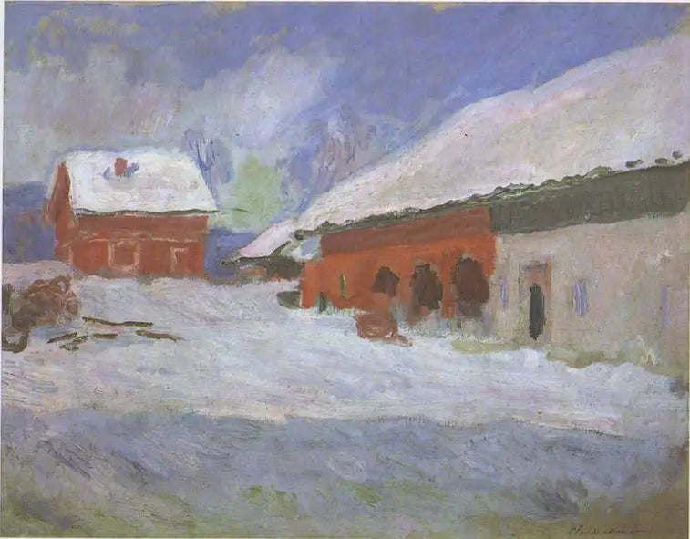 Noruega, las casas rojas en Björnegaard - Claude Monet
