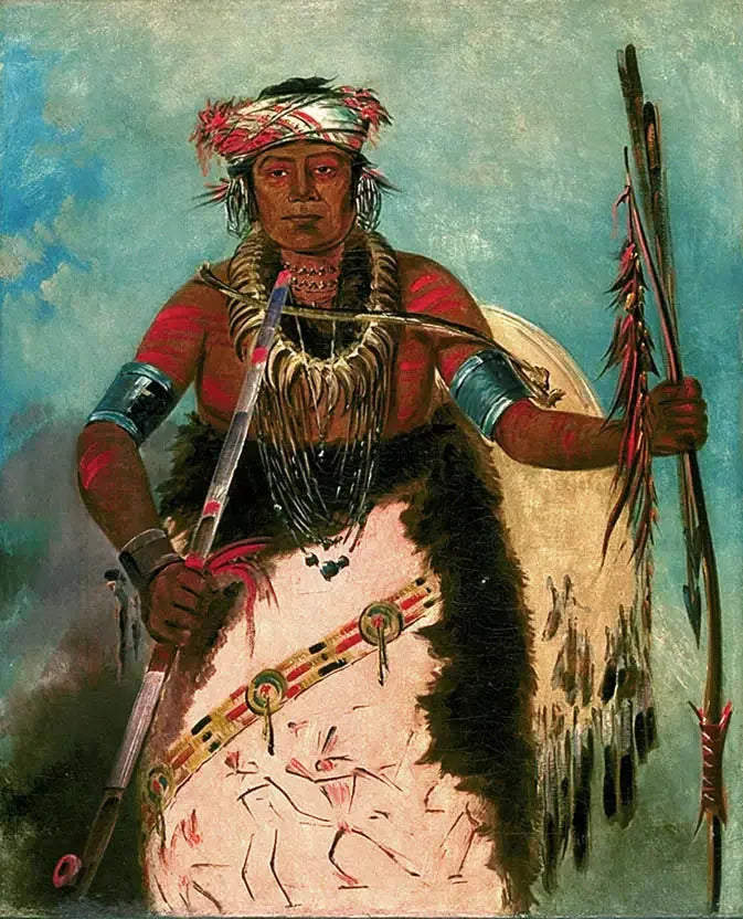 Notch-ee-níng-a, Sin Corazón, (llamado Nube Blanca), Jefe de la Tribu - George Catlin