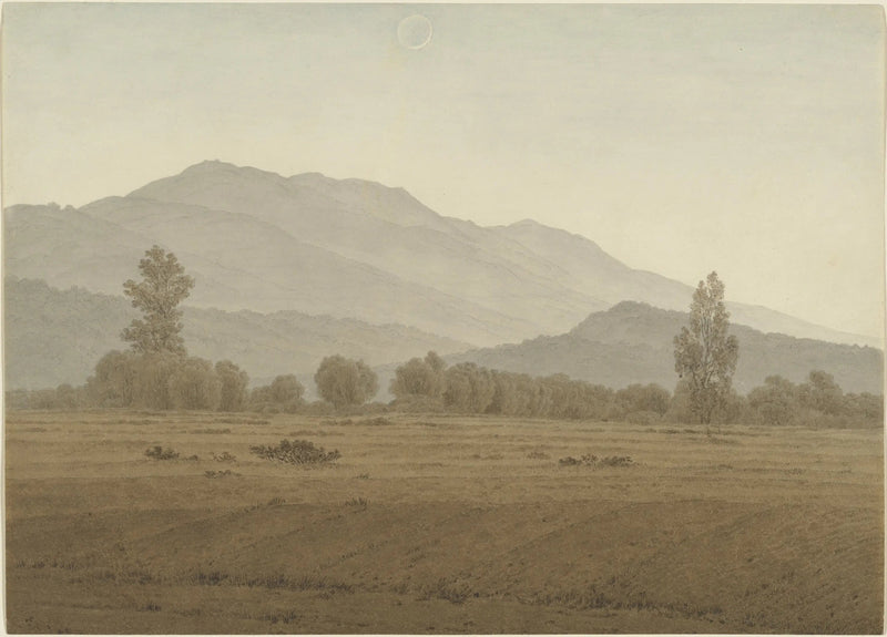 Nueva Luna sobre las Montañas de los Gigantes - Caspar David Friedrich