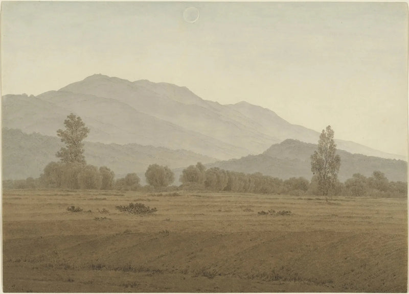 Nueva Luna sobre las Montañas de los Gigantes - Caspar David Friedrich