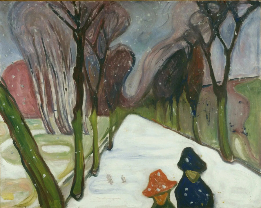 Nueva Nieve en la avenida - Edvard Munch