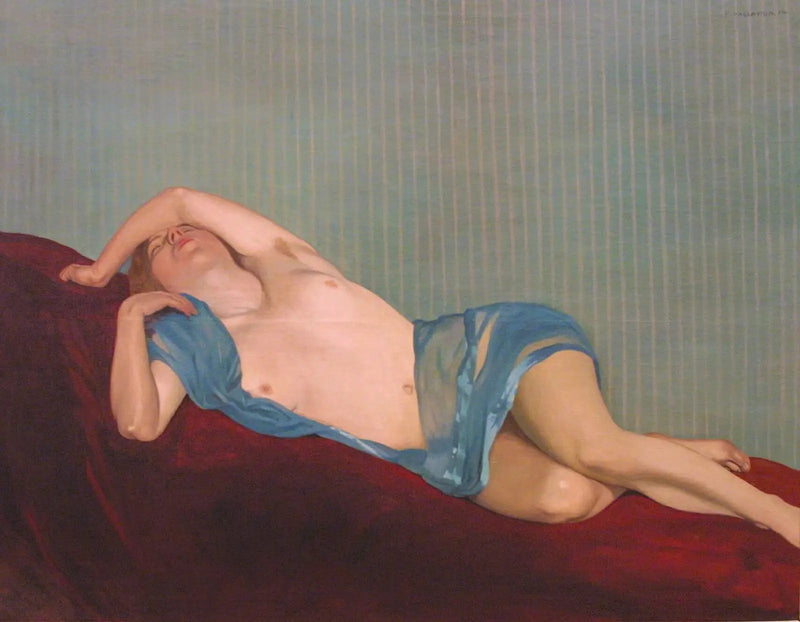 Nu con la bufanda verde - Félix Vallotton
