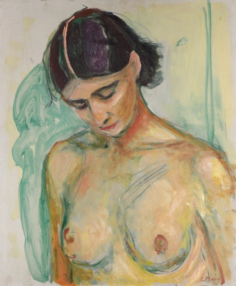 Mujer desnuda con la cabeza inclinada - Edvard Munch