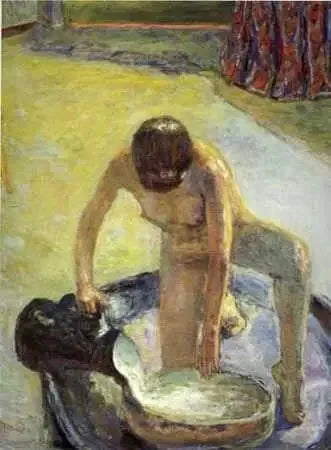 Mujer desnuda en cuclillas - Pierre Bonnard