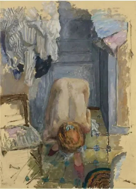 Nu Acurrucado inclinado hacia adelante - Pierre Bonnard