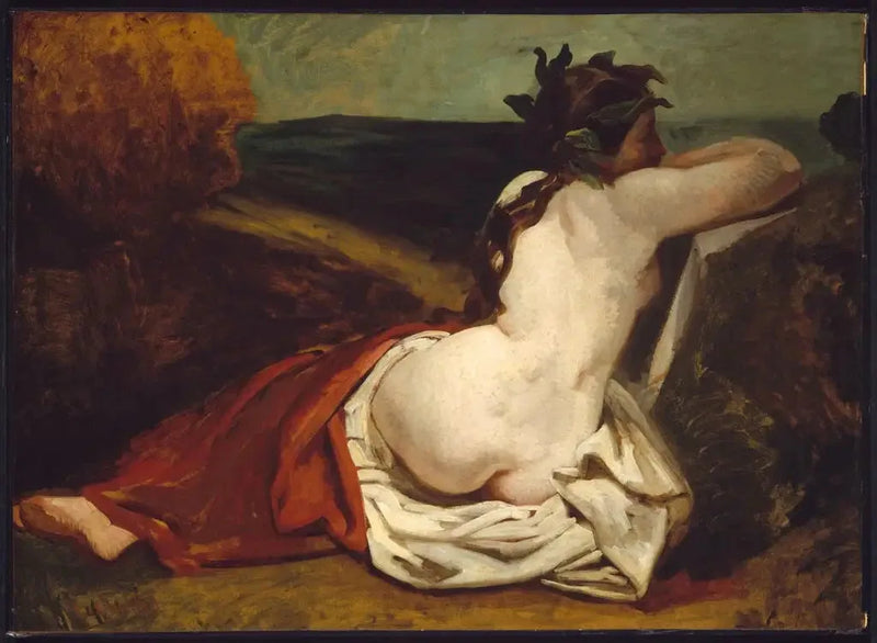 Nu acostado - Gustave Courbet