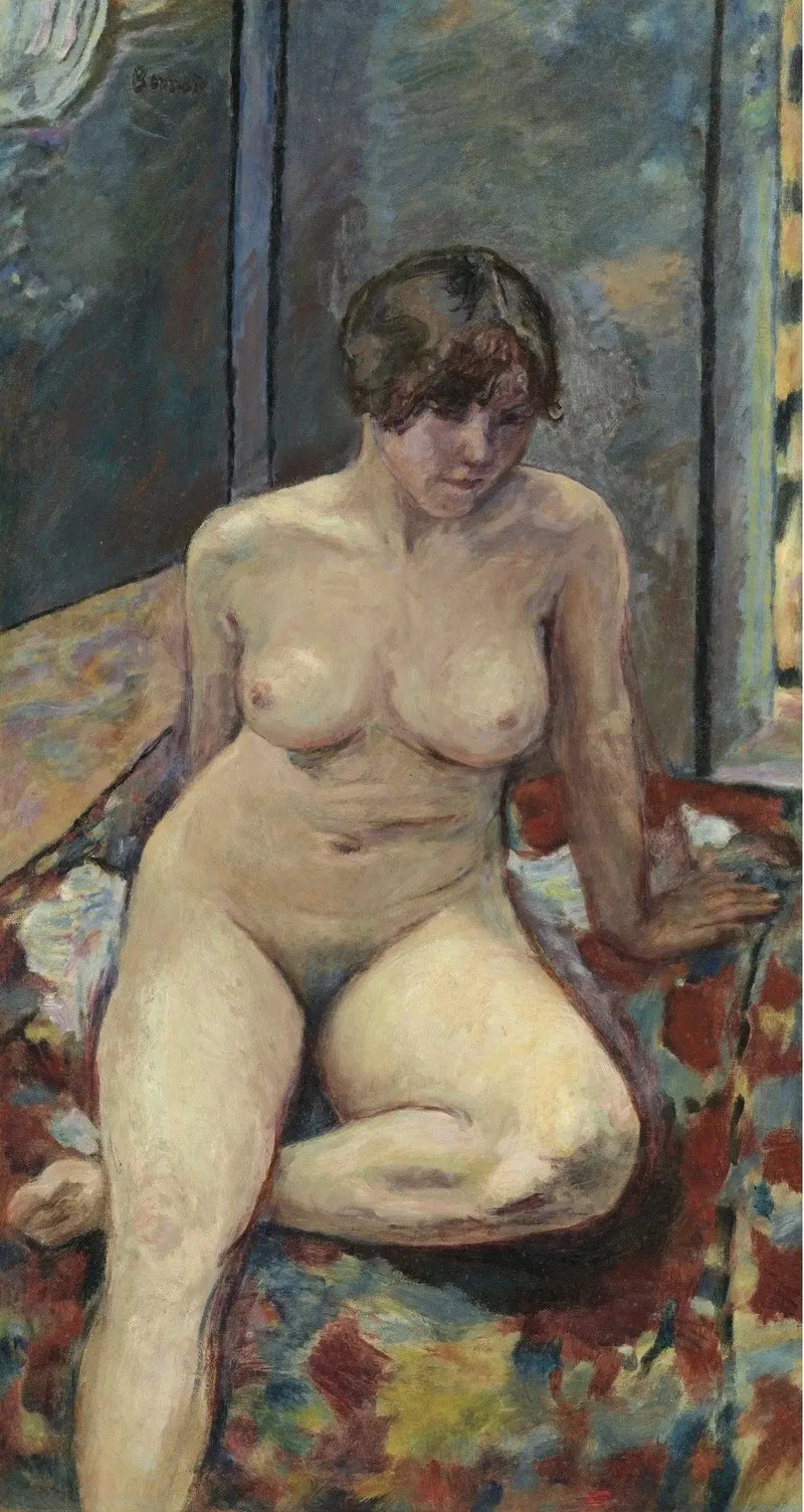Mujer desnuda sentada, pierna doblada - Pierre Bonnard