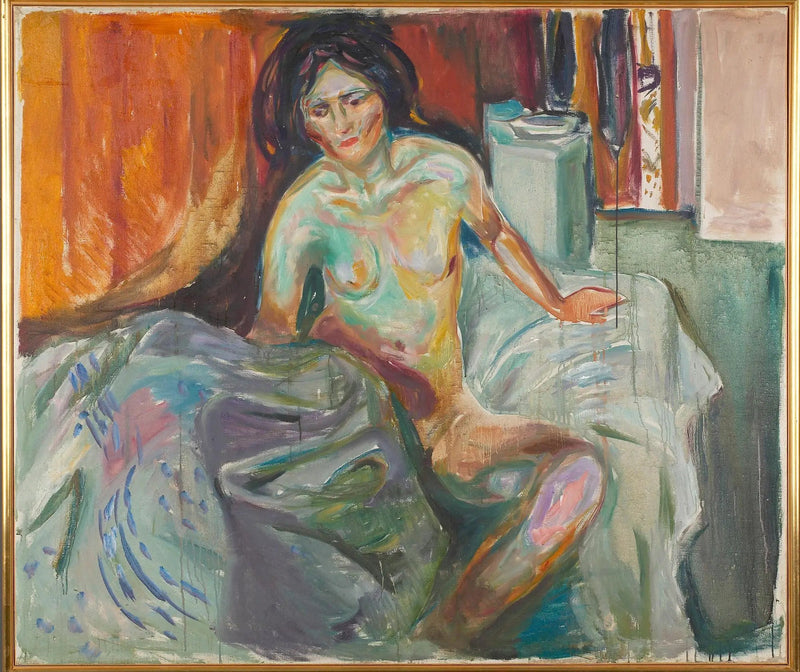 Mujer desnuda sentada: mañana - Edvard Munch