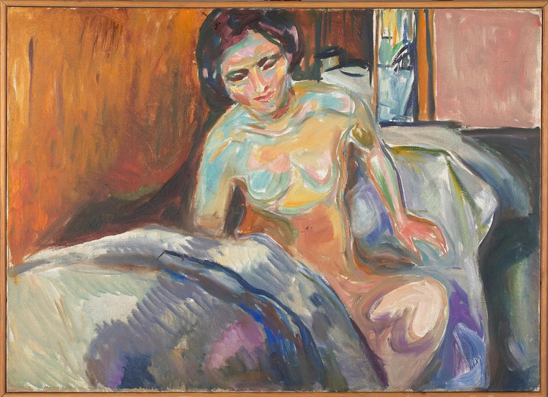 Mujer desnuda sentada: mañana - Edvard Munch