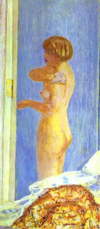 Mujer desnuda con cubrecamas - Pierre Bonnard