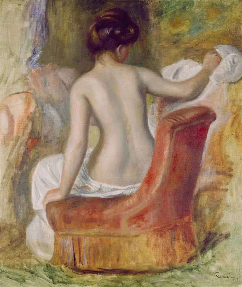 Mujer desnuda en un sillón - Pierre-Auguste Renoir