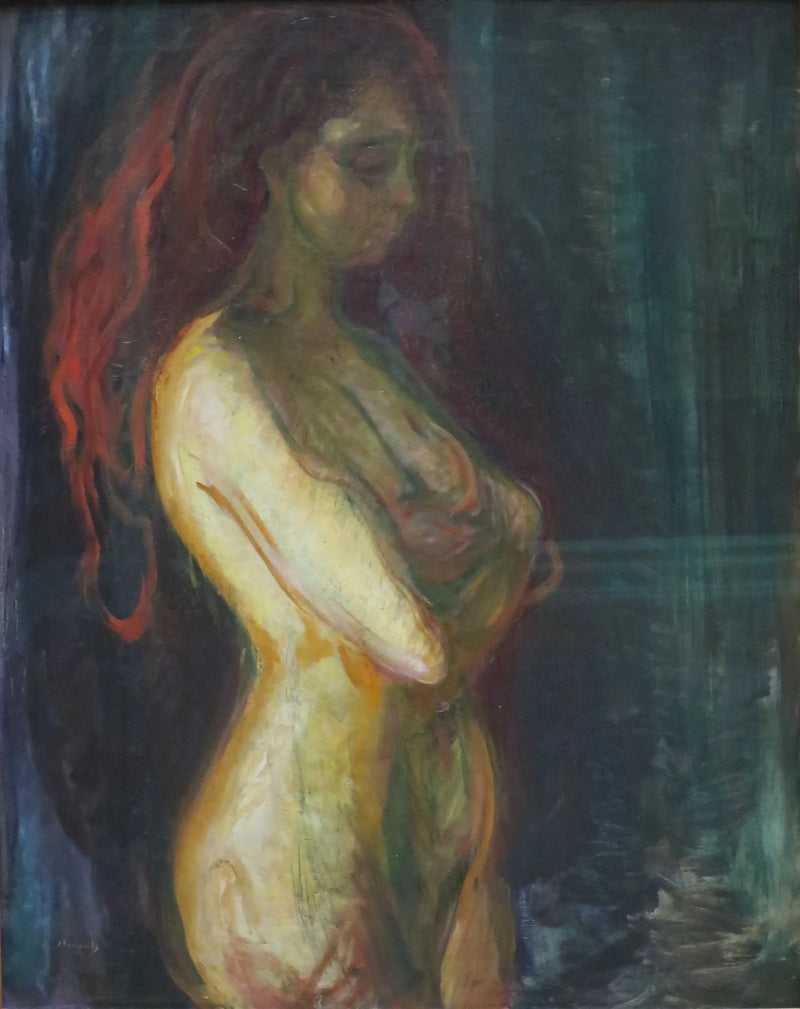 Desnudo de perfil girado hacia la derecha - Edvard Munch