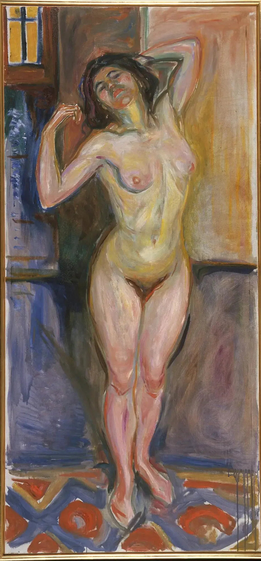 Nu de pie con las manos detrás de la cabeza - Edvard Munch