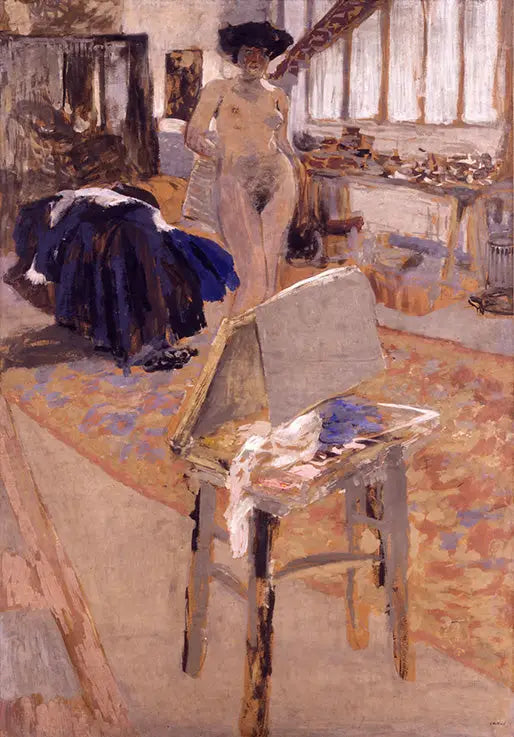 No de pie en el taller - Édouard Vuillard