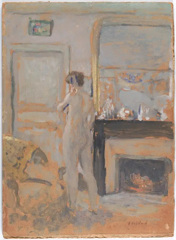 Nu de pie junto a la chimenea - Édouard Vuillard