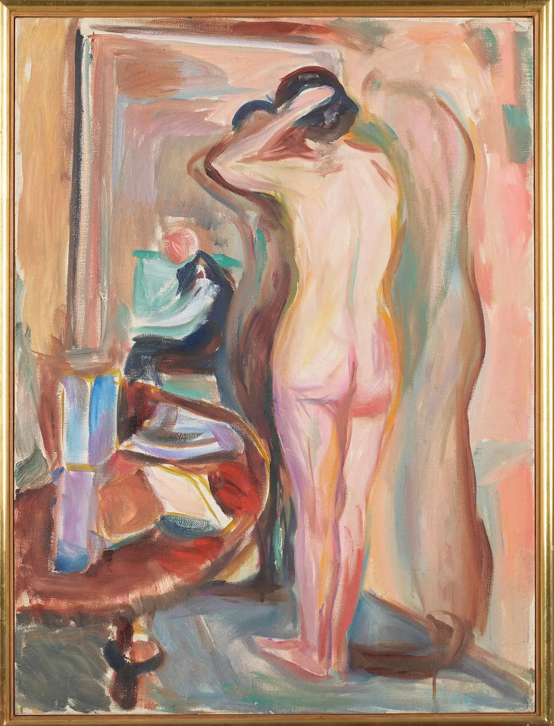 Nu frente a su espejo - Edvard Munch