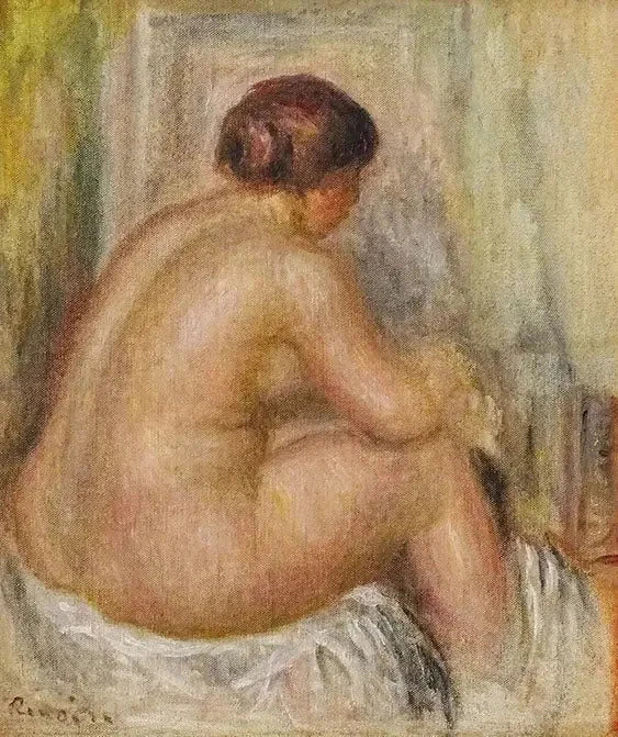 Desnudo de espaldas, sentado - Pierre-Auguste Renoir