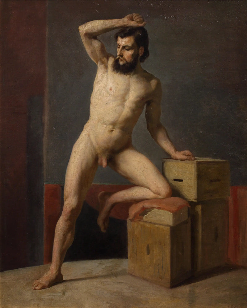Hombre desnudo - Gustav Klimt