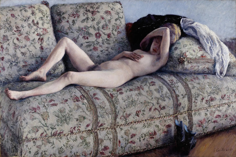 Desnuda en un sofá - Gustave Caillebotte