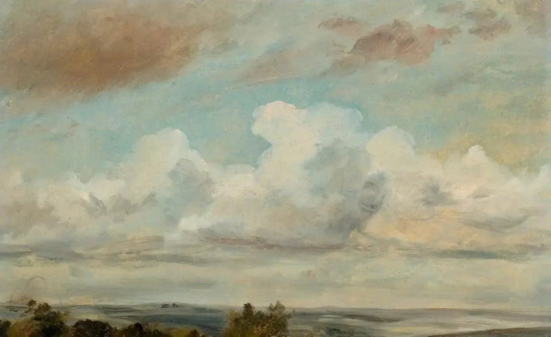 Nubes cúmulus sobre un paisaje - John Constable