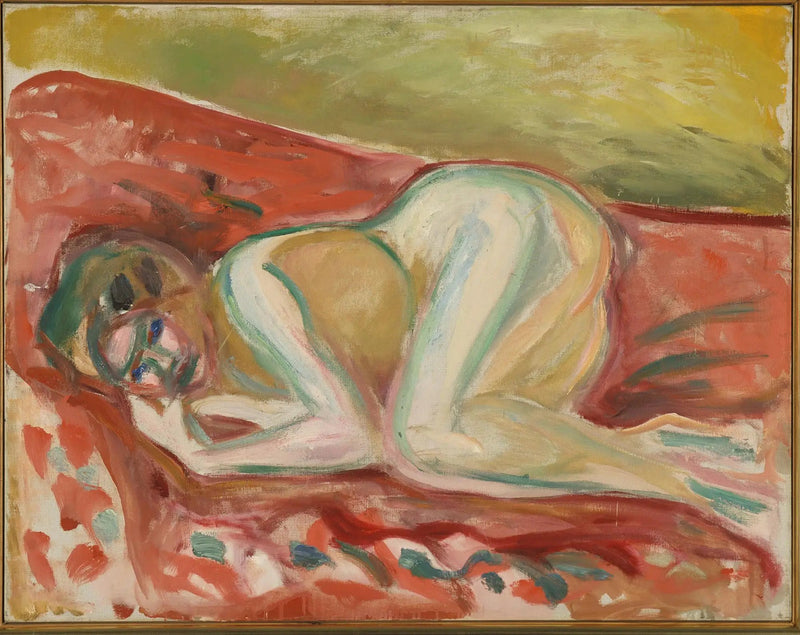 Nudillo agachado - Edvard Munch