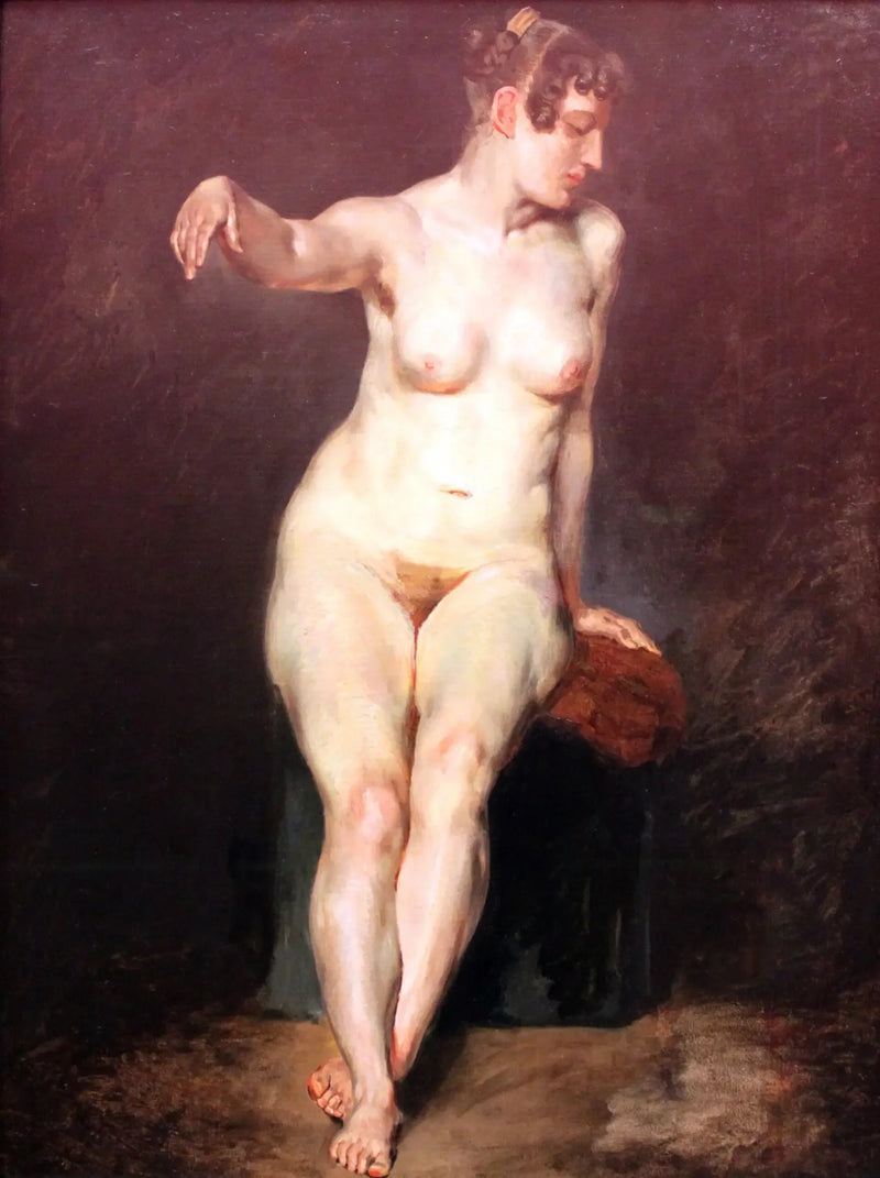 Mujer desnuda sentada, Señorita Rosa - Eugène Delacroix