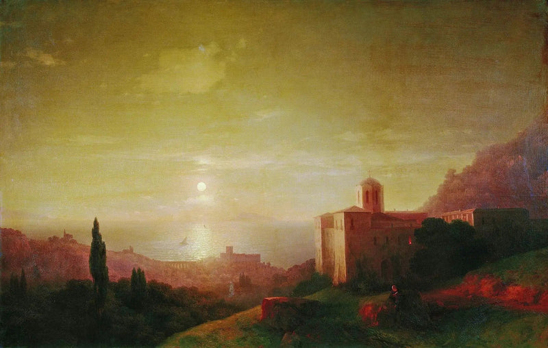 Noche a la luz de la luna junto al mar en Crimea - Ivan Aivazovsky