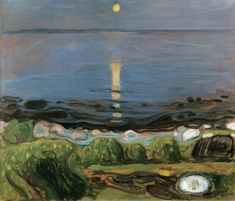 Noche de verano en la playa - Edvard Munch