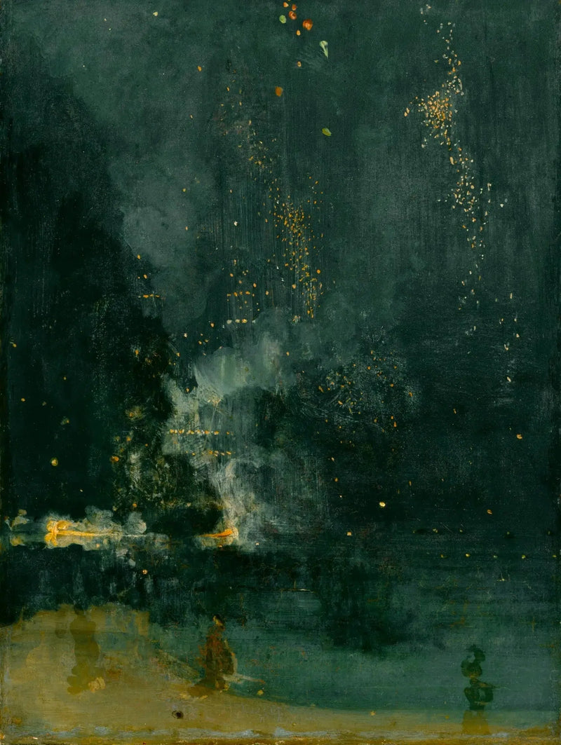Noche en negro y oro, el cohete que cae - James Abbott McNeill Whistler