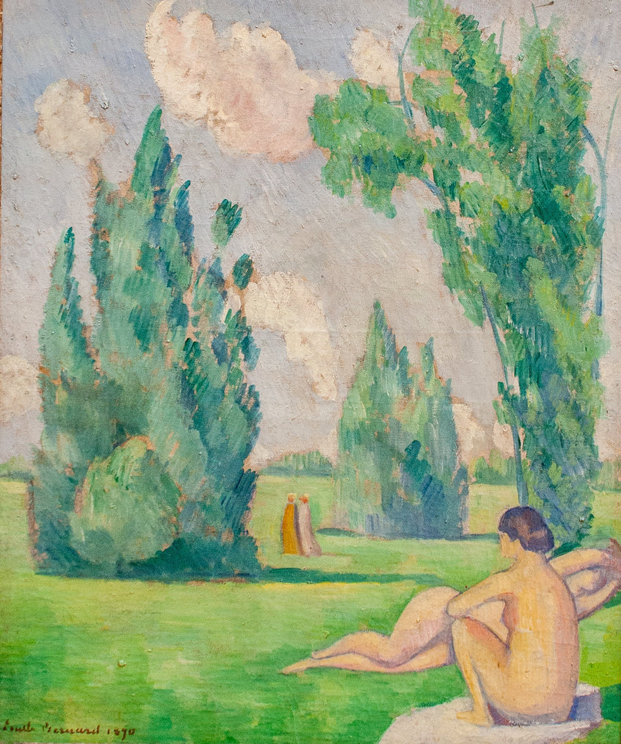 Pájaros en un paisaje - Émile Bernard