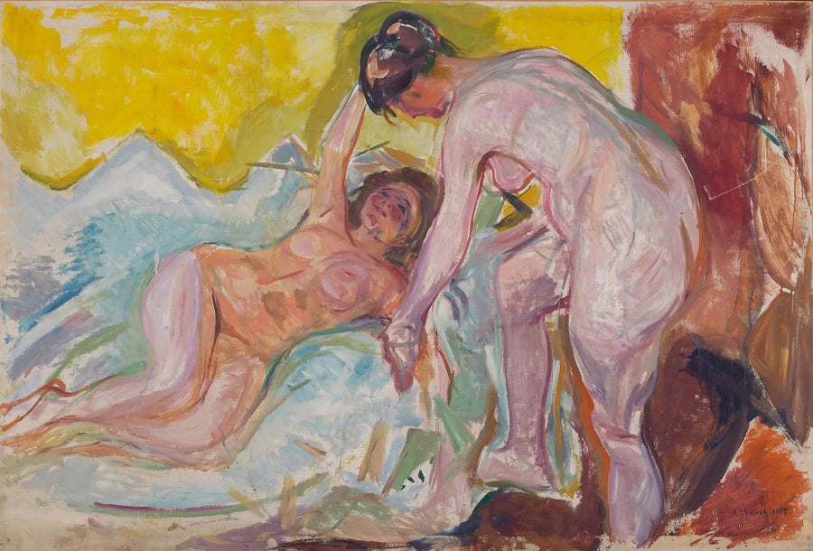 Mujeres desnudas, sentadas y acostadas - Edvard Munch