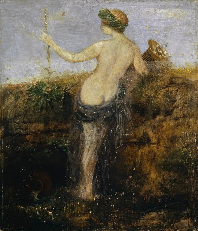 Ninfa con cuerno de la abundancia - Arnold Böcklin