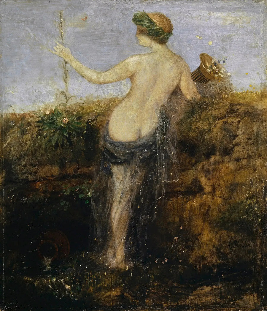 Ninfa con cuerno de la abundancia - Arnold Böcklin