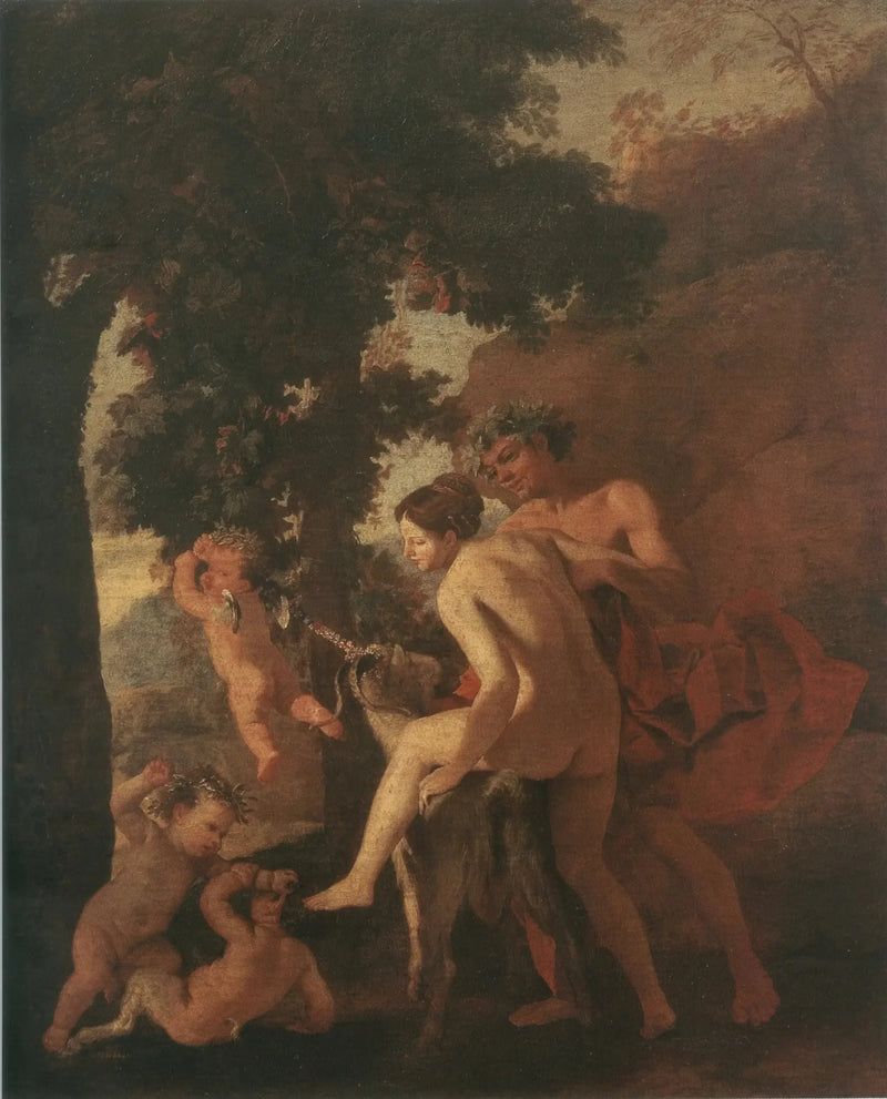 Ninfa cabalgando un macho cabrío - Nicolas Poussin