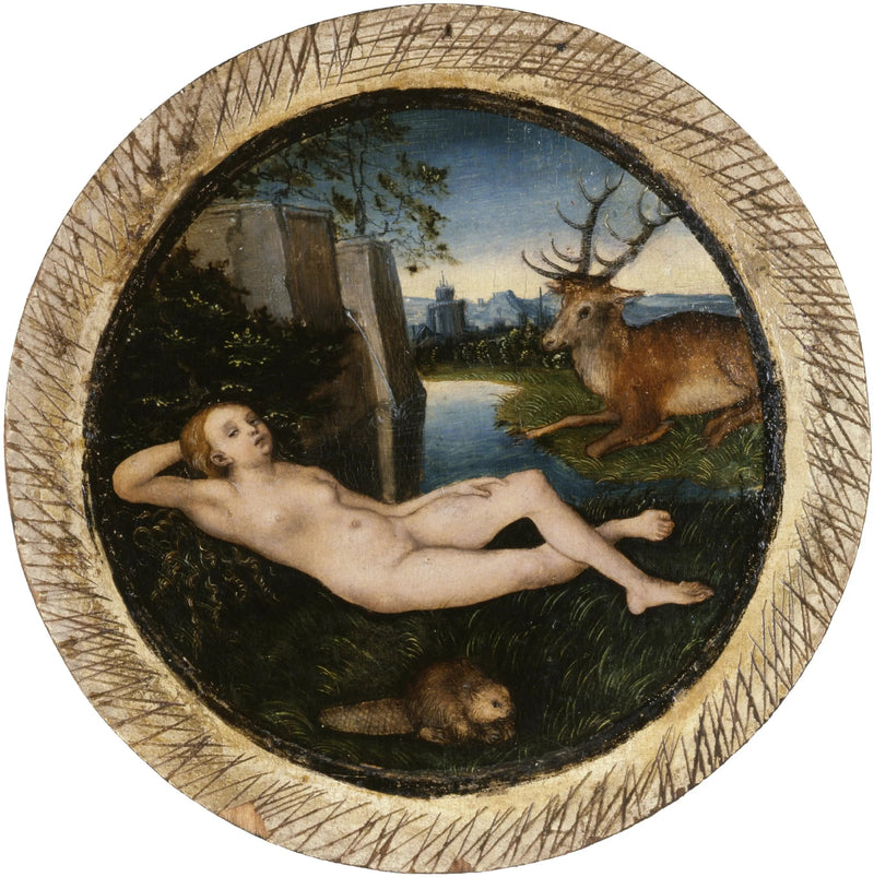 Nympha acostada - Lucas Cranach el Viejo