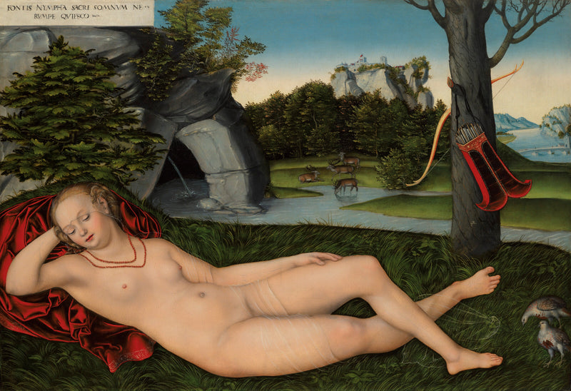 Ninfa acuática acostada - Lucas Cranach el Viejo