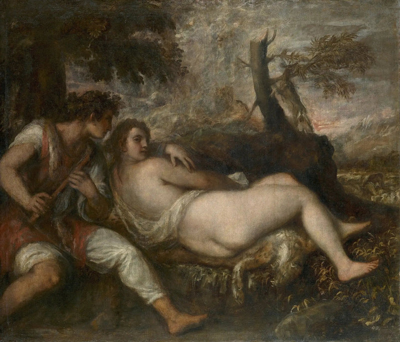 Nymphe y Pastor - Titian