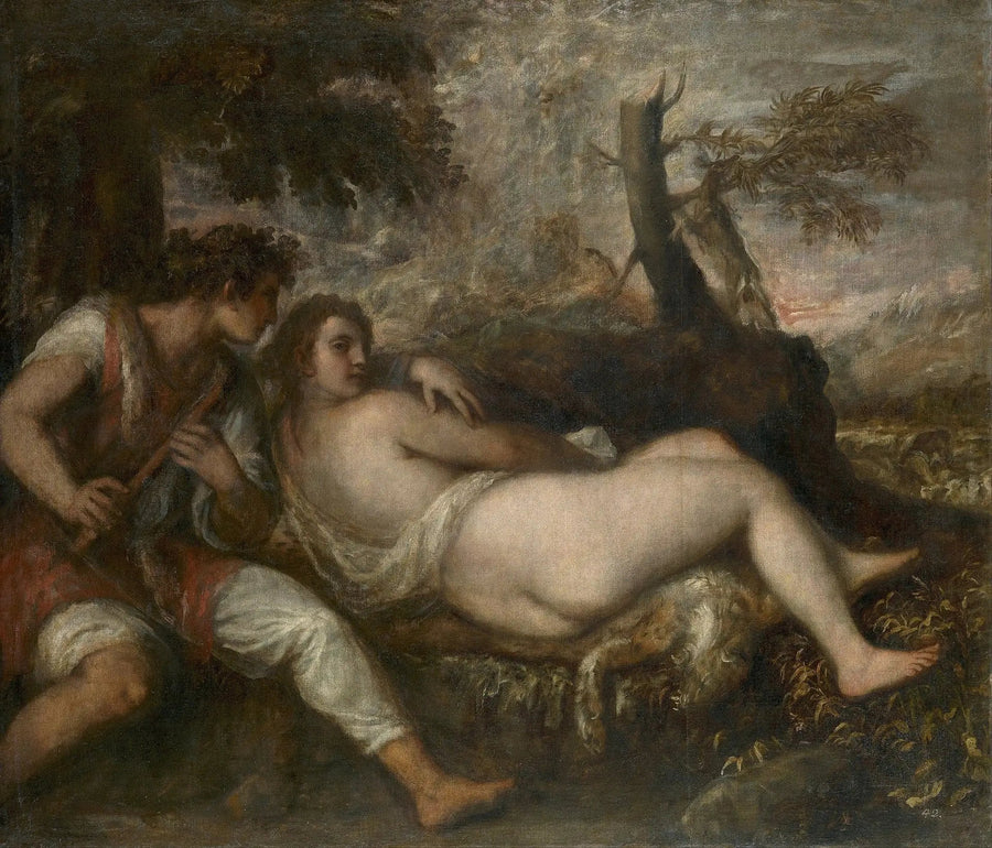 Nymphe y Pastor - Titian