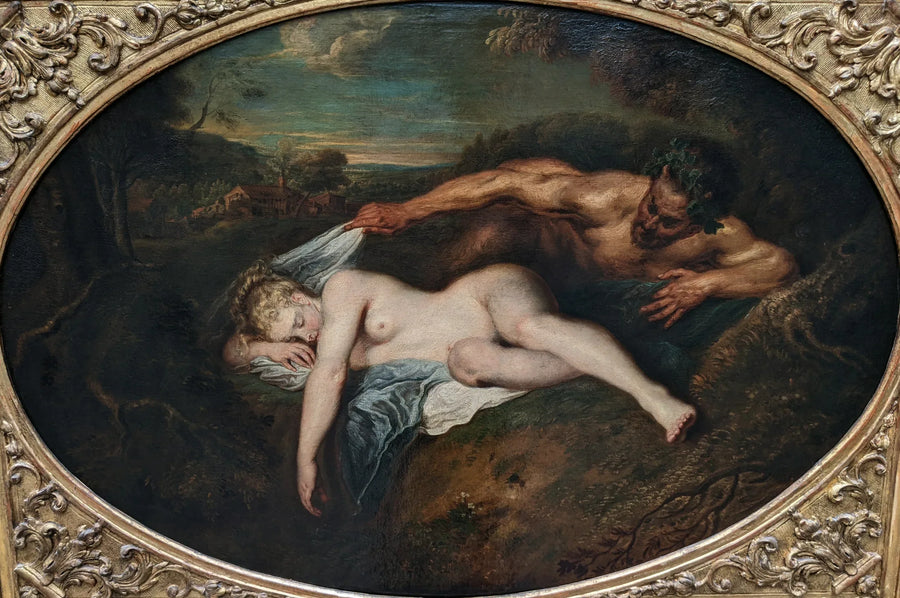 Ninfa y sátiro - Antoine Watteau
